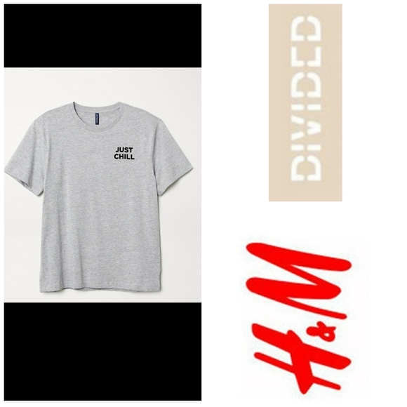 UNISEX•H & M •Divided• 'Just Chill' tee • NWT - Picture 2 of 7